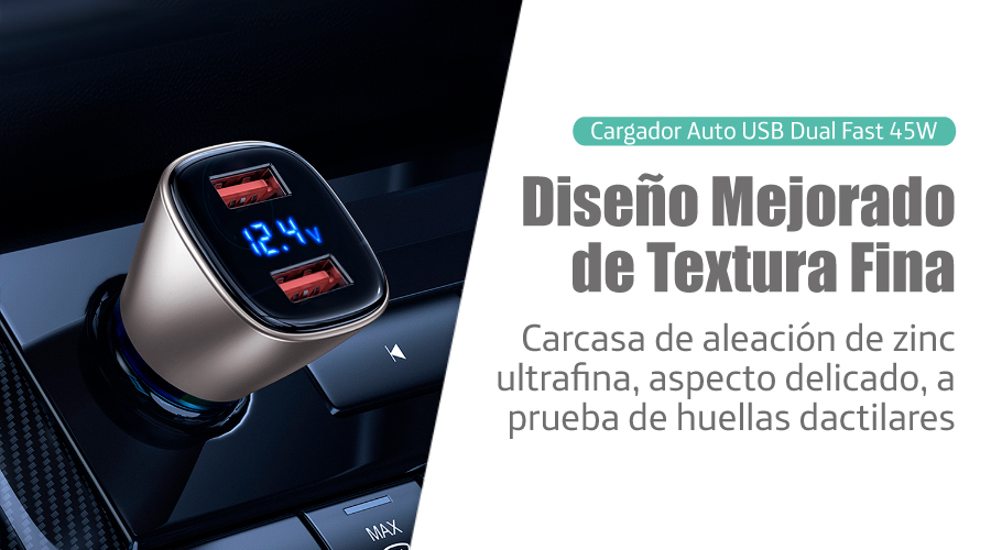 Cargador Auto Premium Doble USB / USB-C PD 20W Tecmaster