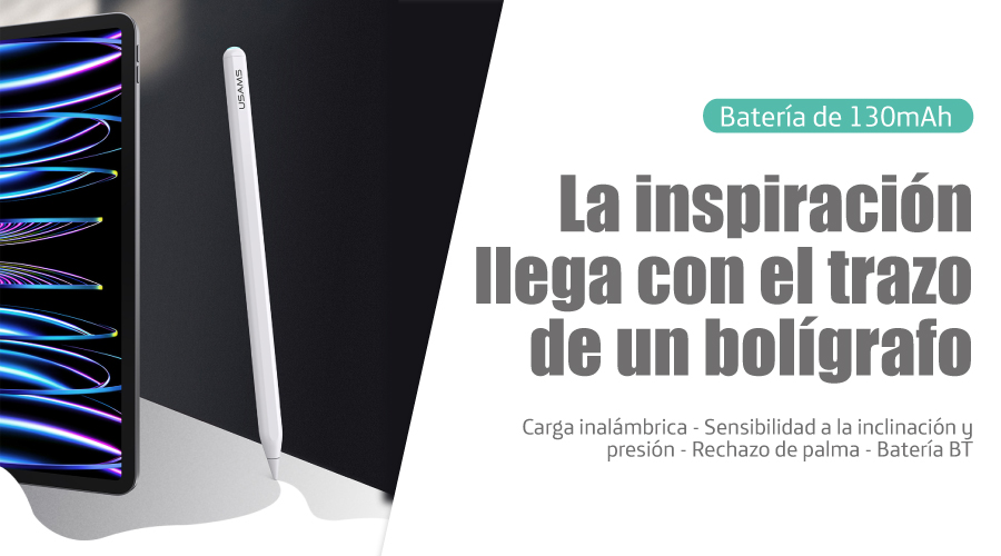 Lápiz Táctil para iPad 2018-2021 Blanco USAMS